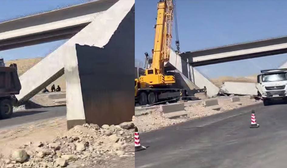 Qashqadaryoda yangi ko‘prikning balkasi sinib tushdi