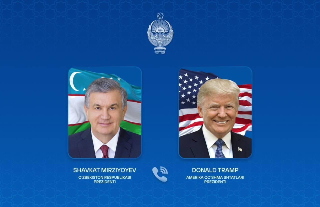 Shavkat Mirziyoev Donald Tramp bilan telefon orqali muloqot qildi