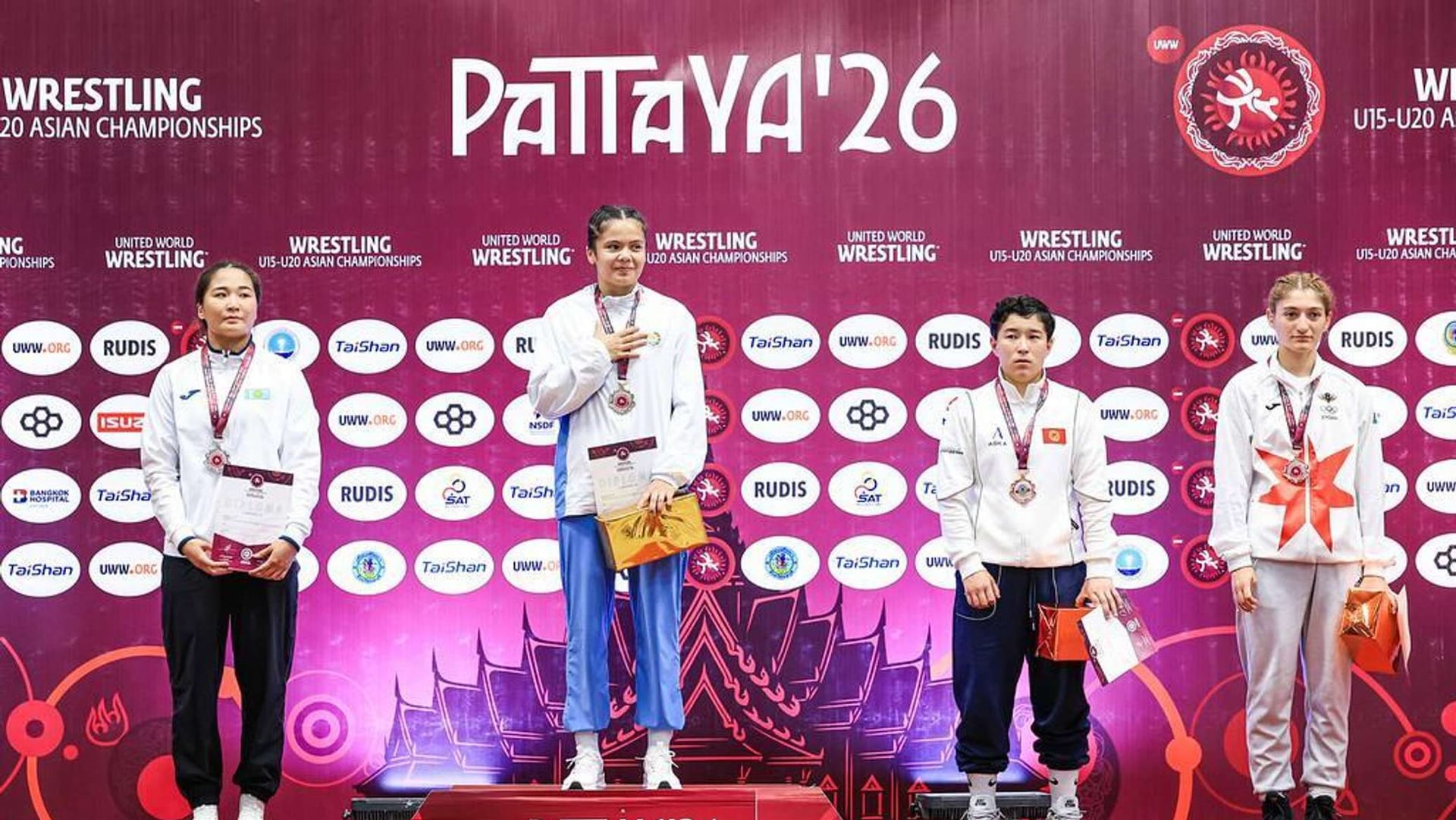 U20 Osiyo chempionatida O'zbekiston kurashchilari 5 ta medalga ega bo'lishdi
