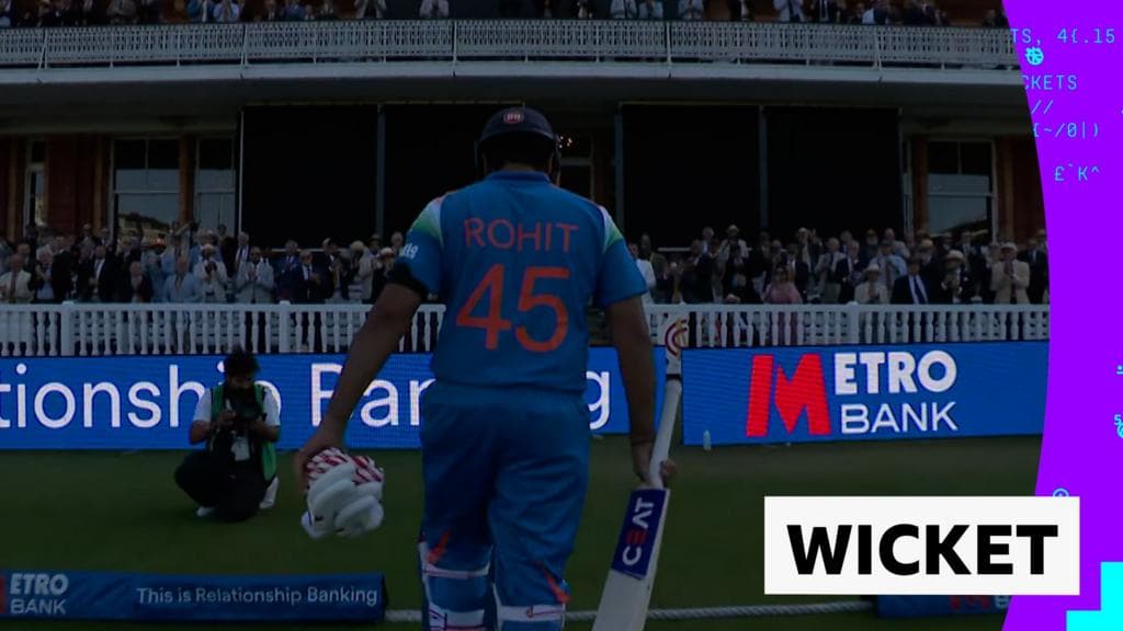 Batir Rohit Sharma'nin ajoyib iningi tugadi