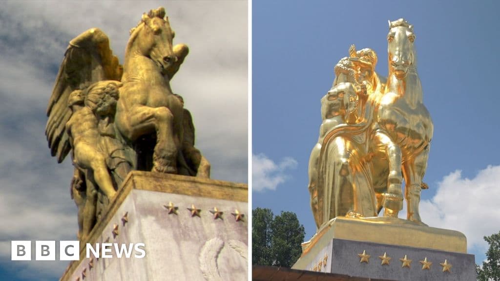 Tramp Ma'muriyati Lincon Xotira Memoriali yaqinidagi Haykallarga Qimmatbaho Gold Qoplama Bajarildi