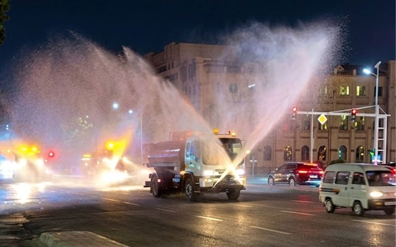Toshkentda suv sepish va sug‘orish ishlari ko‘paytirildi