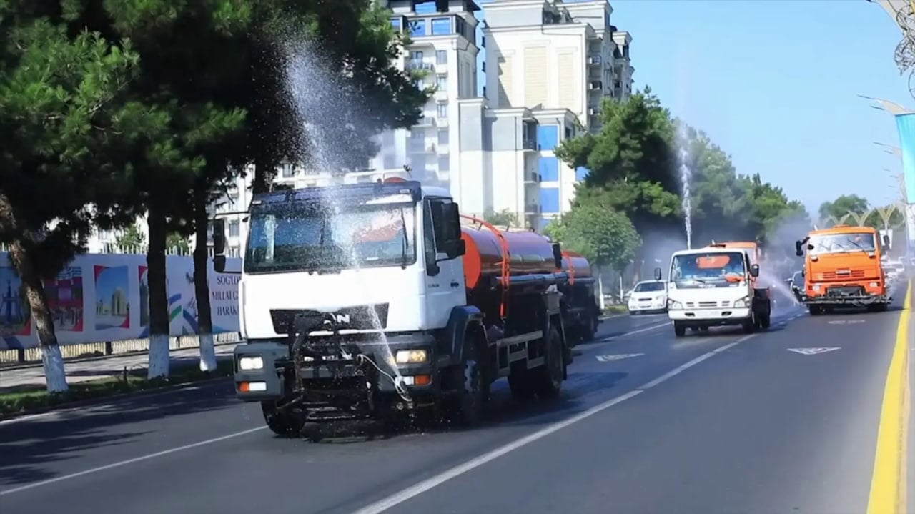 O‘zbekistonda ko‘chalar va yashil hududlar sovitilmoqda